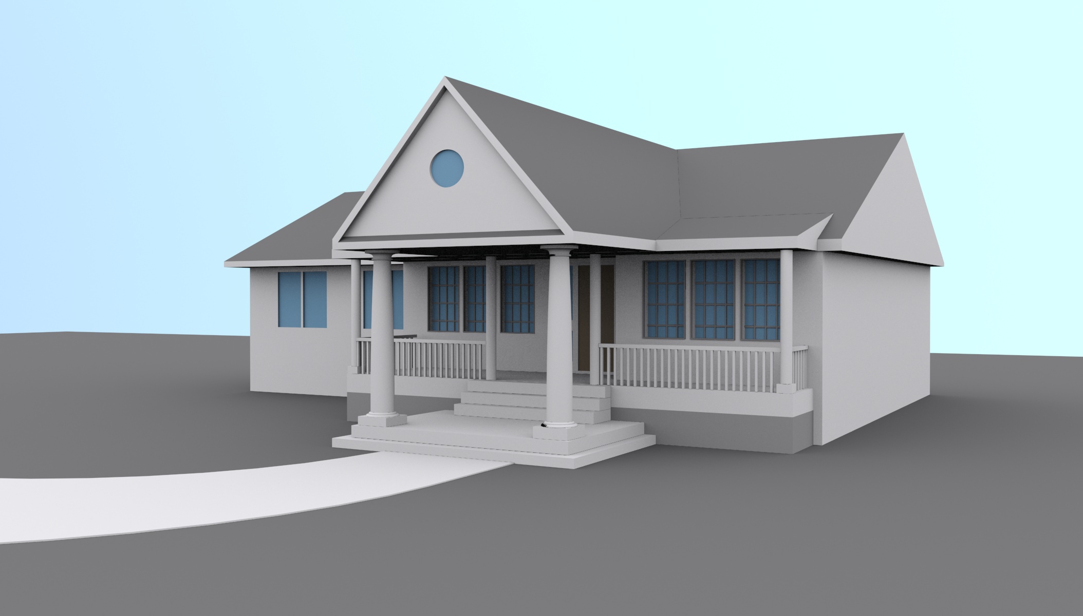Massing Rendering for Proposed Re-Build